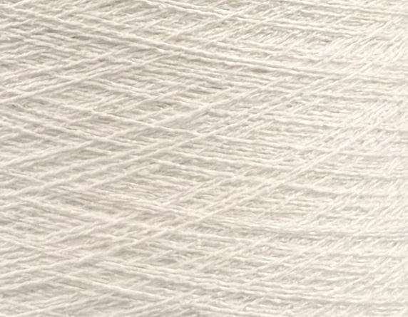 Toscano S.r.L. Art. Spezz 852 Nm 2/34 – Garn aus Seide, Baumwolle und Viskose col. 902 Perlweiss